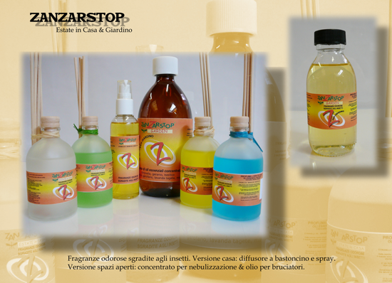 Picture of ZANZARSTOP AIR REFRESHNER WITH BAMBOO STICKS AND ESSENTIAL OILS OF LEVANDER 100ML  