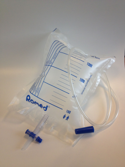 Picture of STERILE URINE BAG 2000CC WITH VALVE AND CANNULA T ROMED HOLLAND