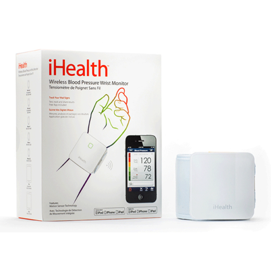 Best Buy: iHealth Wireless Blood Pressure Wrist Monitor White BP7