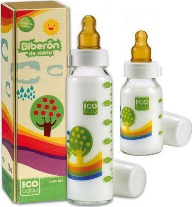 Picture of GLASS BABY BOTTLE  120ML ICOBABY 7042