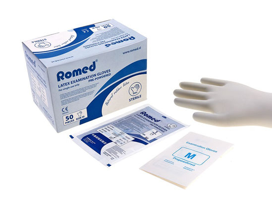 Picture of GLOVES EXAMINATION STERILE LARGE PAIR ROMED
