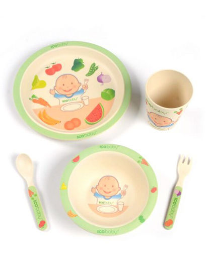 Picture of BABY DISH SET FOR BOYS  ICOBABY 4067 GREEN
