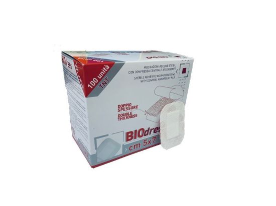 Picture of STERILE ADHESIVE WOUND DRESSING 5X7CM BIODRESS NON WOVEN RAYS