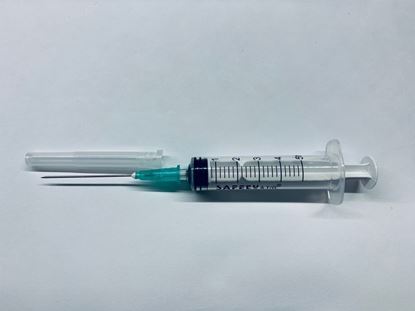 Picture of SYRINGE 5CC WITH NEEDLE 21G X1 1/2  SAFETY AT/G