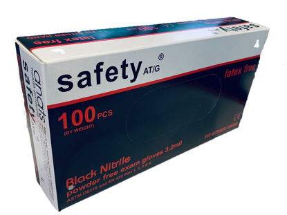Picture of NITRILE GLOVE SAFETY POWDER FREE BLACK 3,2mil EXTRA LARGE