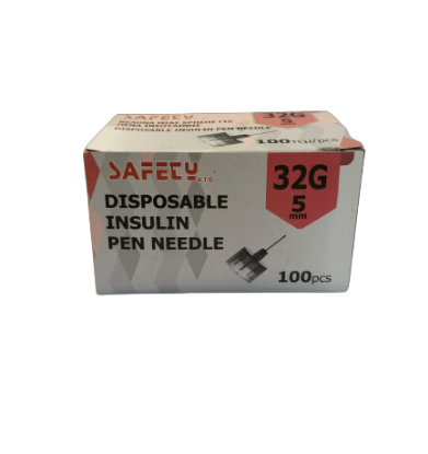 Picture of Βελόνα για πένα Ινσουλίνης 5 mm x 32G SAFETY A.T./G