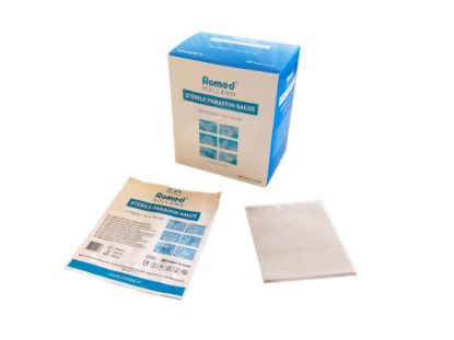 Picture of Romed paraffine gauze, 10x10cm, sterile, Per piece